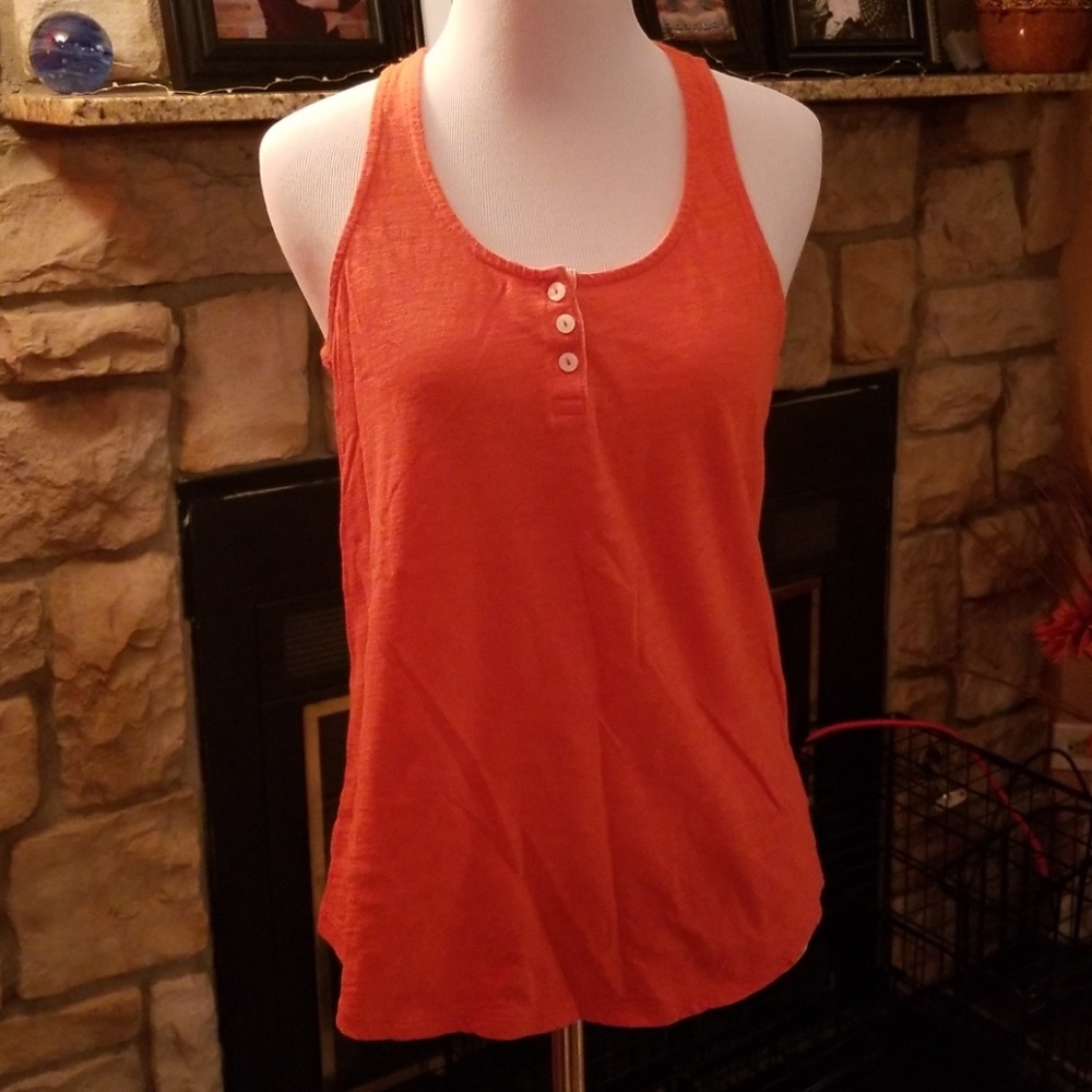 Orange race back tank